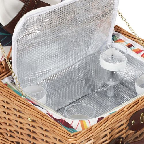 Panier De Pique Nique Avec Vaisselle Pour 4 Personnes