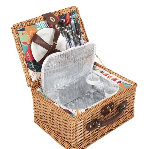 Panier De Pique Nique Avec Vaisselle Pour 4 Personnes