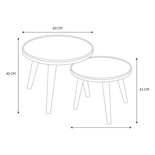 Lot De 2 Tables Gigognes Felix