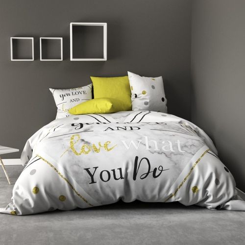 Housse De Couette 240x220 What + 2 Taies Coton