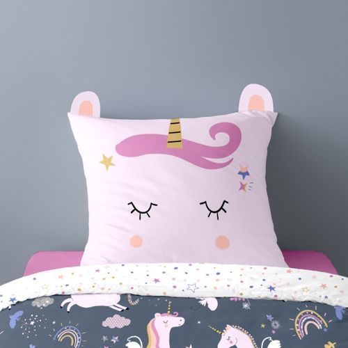 Housse De Couette 140x200 Stella La Licorne + 1 Taie 100% Coton