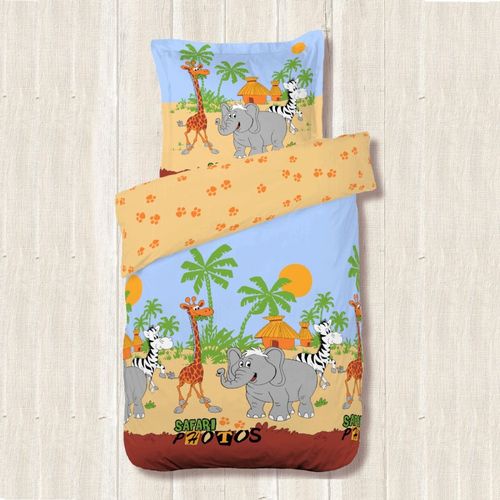 Housse De Couette 140x200 Safari Photos + 1 Taie