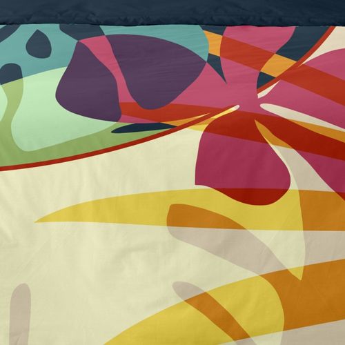 Housse De Couette 240x220 Lilas + 2 Taies Percale De Coton