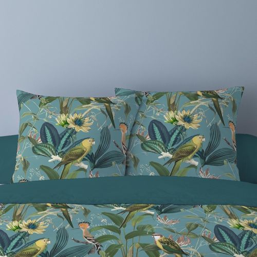 Housse De Couette 240x220 Avalon + 2 Taies Percale De Coton