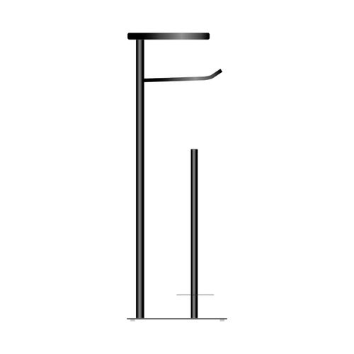 Dérouleur Papier Wc Métal Avec Réserve Et Porte Téléphone