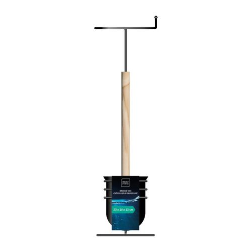 Dérouleur Papier Wc En Métal Noir Avec Brosse