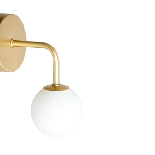 Applique Patère 1 Abat-jour Métal Doré Et Verre