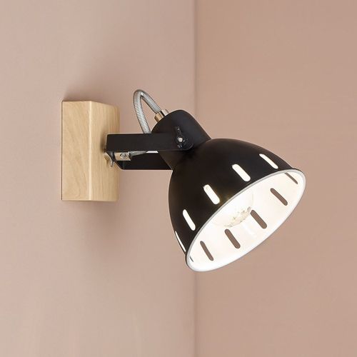 Spot Patère Orientable 1 Abat-jour Métal Noir