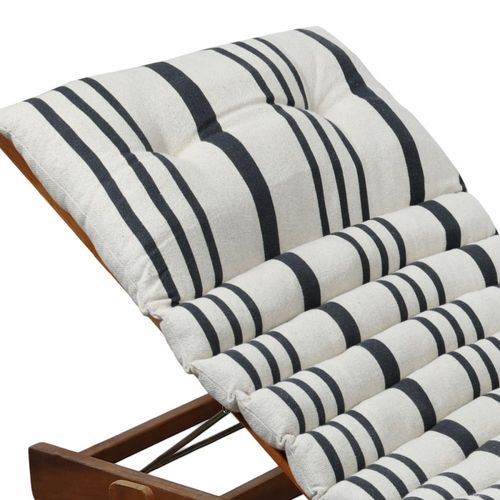 Coussin De Bain De Soleil 60x180 Cm Rayé Noir