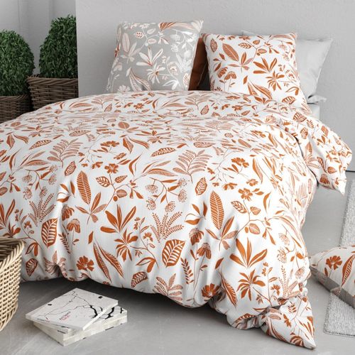 Housse De Couette 260x240 Kaylie + 2 Taies Coton 57 Fils