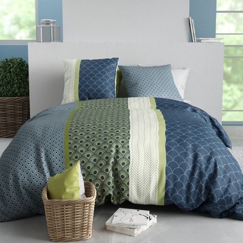 Housse De Couette 240x220 Polo + 2 Taies Coton 57 Fils