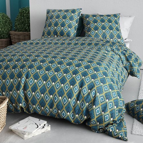 Housse De Couette 240x220 Triska + 2 Taies Coton 57 Fils