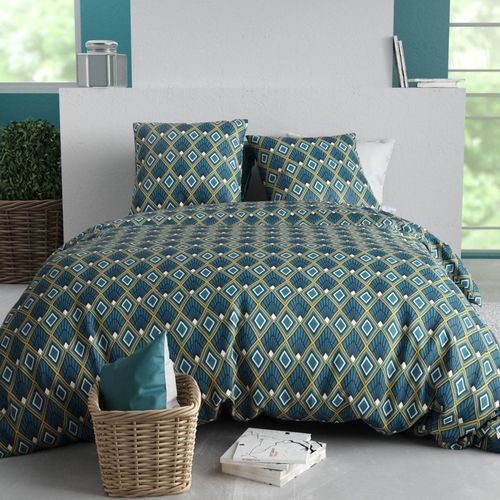 Housse De Couette 240x220 Triska + 2 Taies Coton 57 Fils