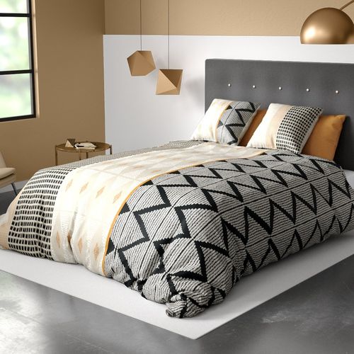 Housse De Couette 240x220 Madi + 2 Taies Coton 57 Fils