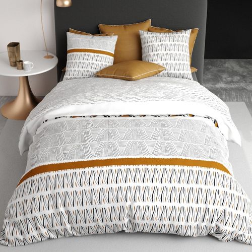 Housse De Couette 240x220 Louxor + 2 Taies Coton 57 Fils