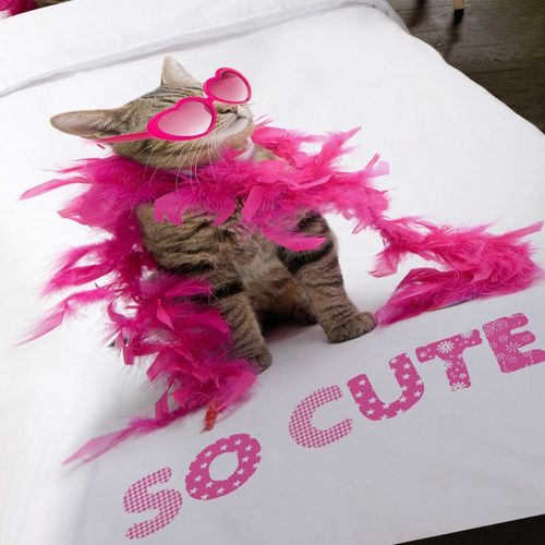 Housse De Couette 140x200 So Cute + 1 Taie 100% Coton