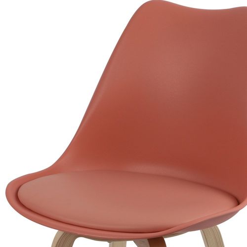 Chaise Scandinave Bois De Rose Avec Coussin