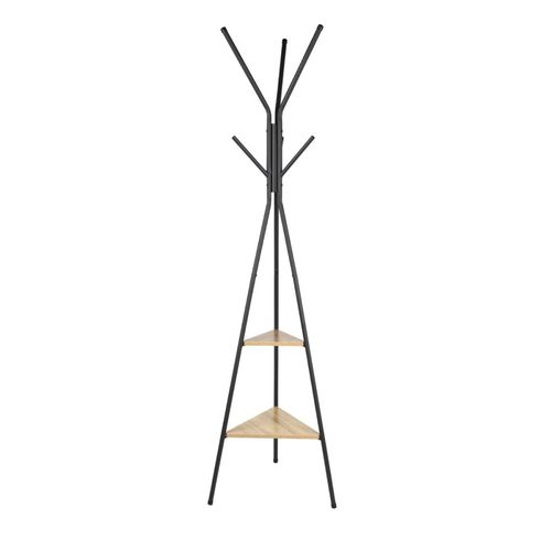 Porte Manteau En Métal Avec 2 Étagères