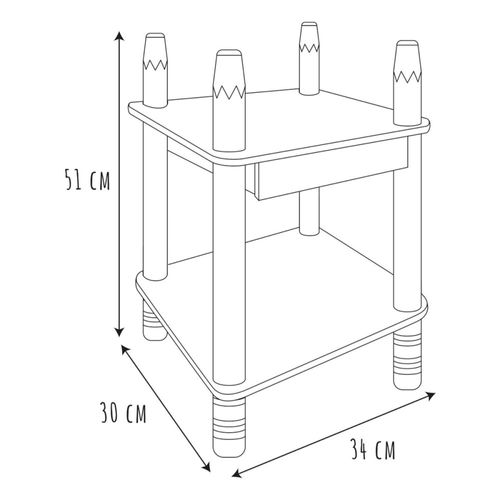 Table De Chevet Pour Enfant Blanche