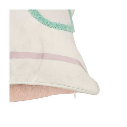 Housse De Coussin 40x40 Cm Brodé Zig Zag