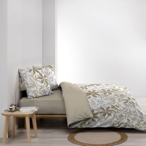Housse De Couette 240x220 + 2 Taies Voltine 100% Coton Coloris Miel