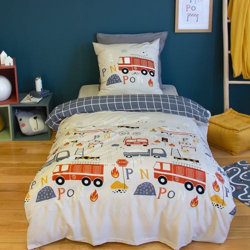 Housse De Couette 140x200 + 1 Taie Flammeche