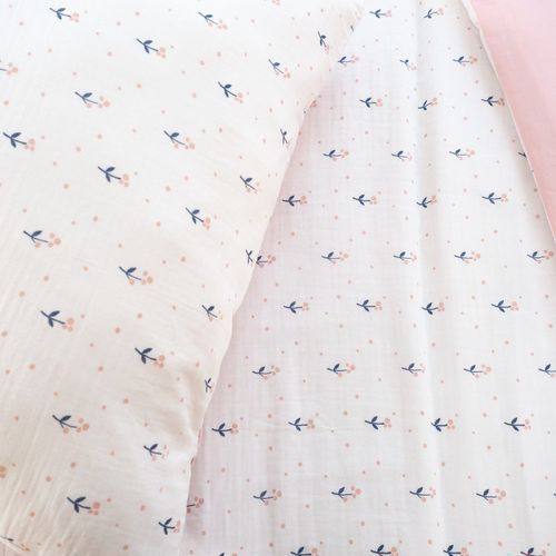 Housse De Couette 140x200 + 1 Taie Liberty En Gaze De Coton