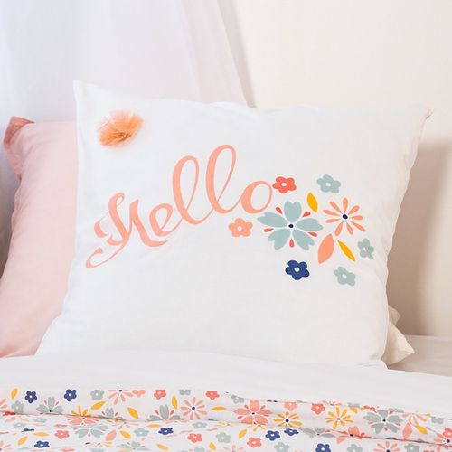 Housse De Couette 140x200 Réversible + 1 Taie En Coton Adouci