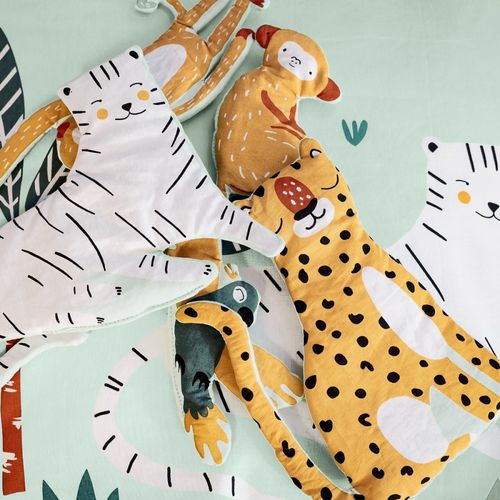 Housse De Couette 140x200 Réversible + 1 Taie Jungle Mania