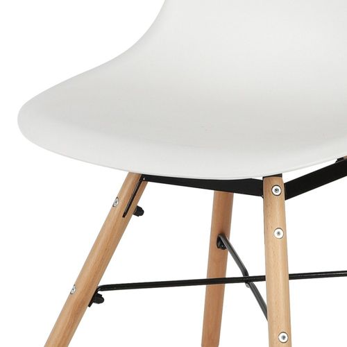 Chaise Blanche Structure Métal Et Pieds Bois