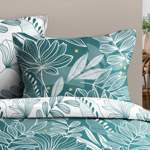 Housse De Couette 240x220 Douala + 2 Taies Coton 57 Fils