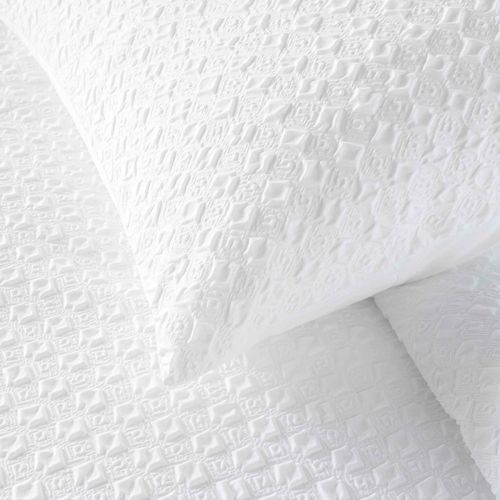 Housse De Couette 240x220 + 2 Taies Gaufrées Blanche