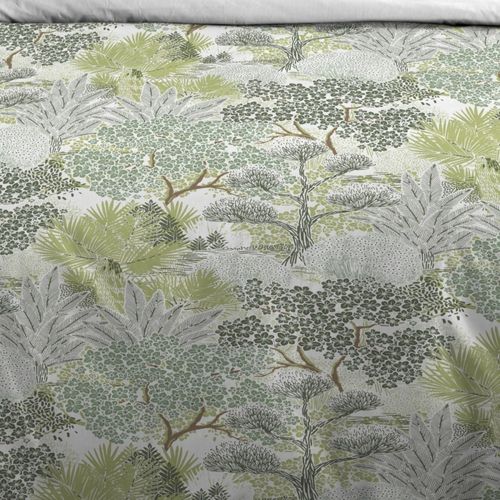 Housse De Couette 260x240 Merlin + 2 Taies Coton 57 Fils