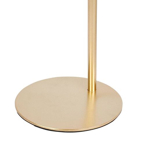 Lampe Métal Dorée Avec Abat-jour Bambou