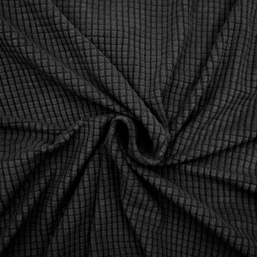 Housse De Canapé Extensible En Polyester Gaufré Coloris Noir