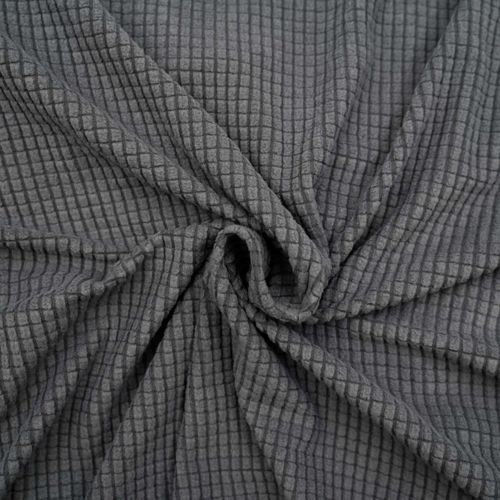 Housse De Canapé Extensible En Polyester Gaufré Coloris Anthracite