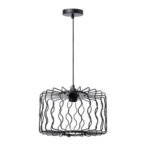 Suspension En Métal Noir Ondulé