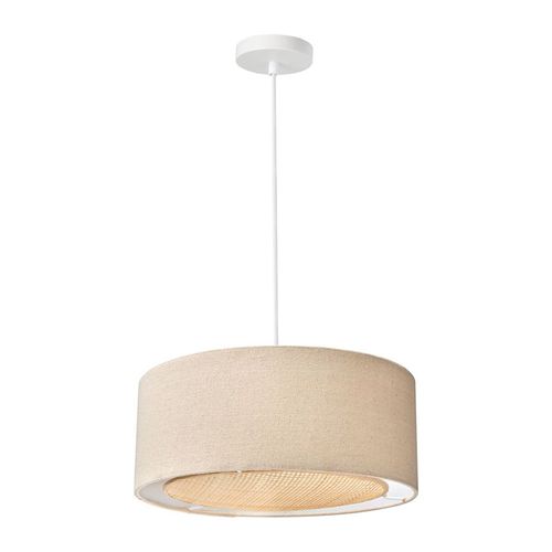 Suspension Lin Et Bambou Diamètre 35cm