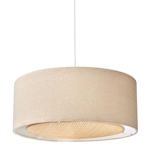 Suspension Lin Et Bambou Diamètre 35cm