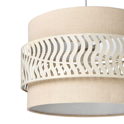 Suspension Lin Et Métal Diamètre 34cm