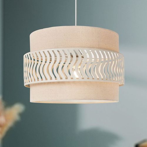 Suspension Lin Et Métal Diamètre 34cm