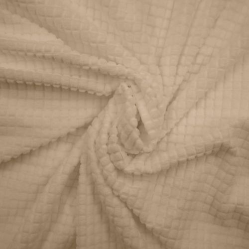 Housse De Canapé Extensible En Polyester Gaufré Coloris Beige