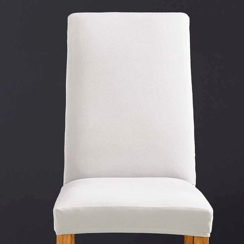 Housse De Chaise Extensible En Polyester Coloris Blanc