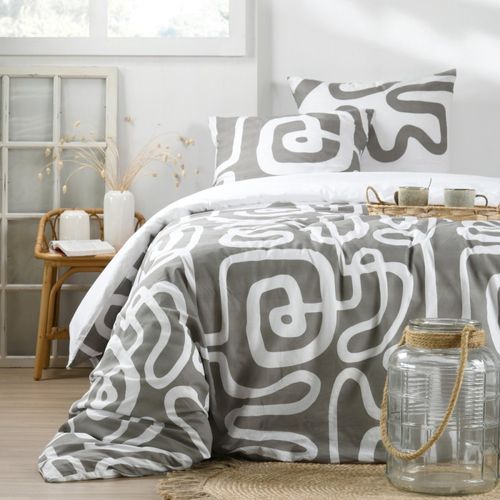 Housse De Couette 260x240 Pinto + 2 Taies Coton 57 Fils