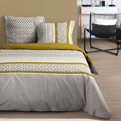 Housse De Couette 260x240 Pixus + 2 Taies Coton 57 Fils