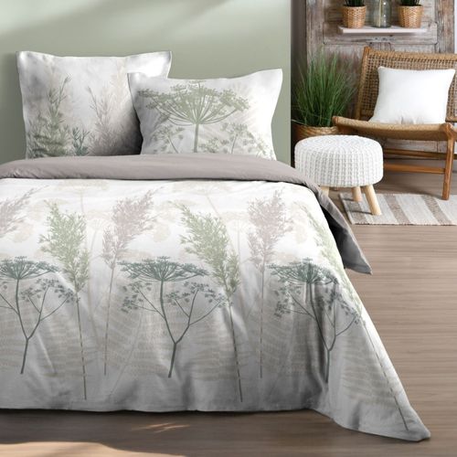 Housse De Couette 260x240 Greta + 2 Taies Coton 57 Fils