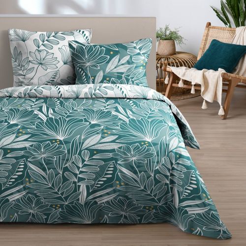 Housse De Couette 260x240 Douala + 2 Taies Coton 57 Fils