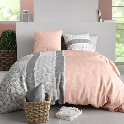 Housse De Couette 240x220 + 2 Taies En Coton 57 Fils