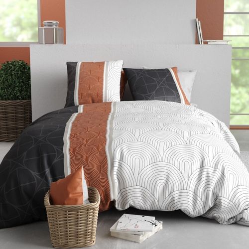 Housse De Couette 240x220 + 2 Taies En Coton 57 Fils