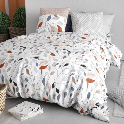 Housse De Couette 240x220 + 2 Taies En Coton 57 Fils